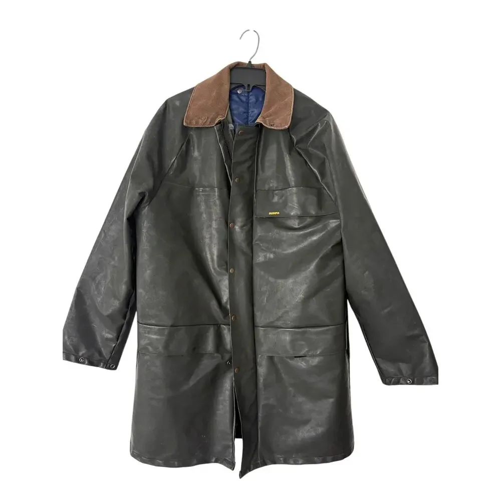 Vintage Faithfull Dritex waterproof jacket in olive green mens size medium.